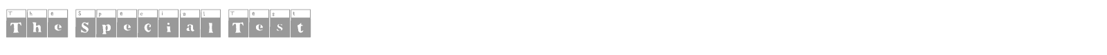 The Special Test font preview
